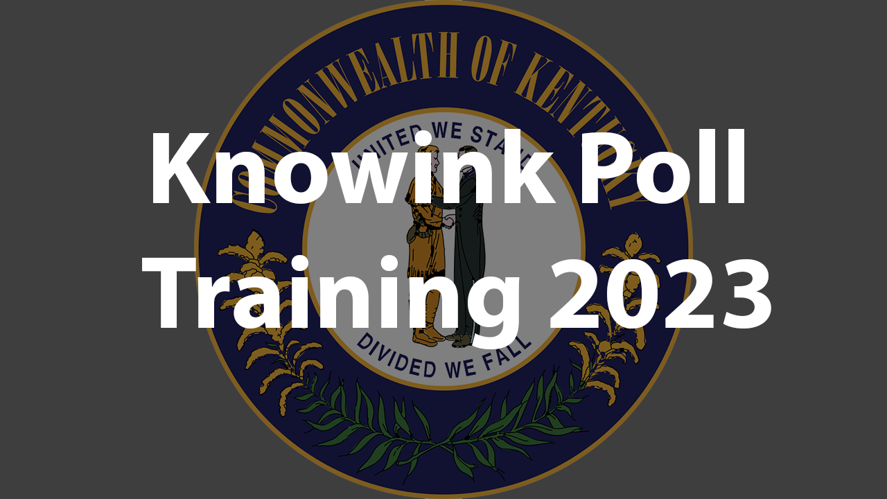 Knowink Poll Pad Training 2023